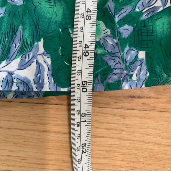 TCEC Hydrangea Floral A-Line Ruffle Bust Detail Feminine Preppy Midi Dress - Picture 16 of 16